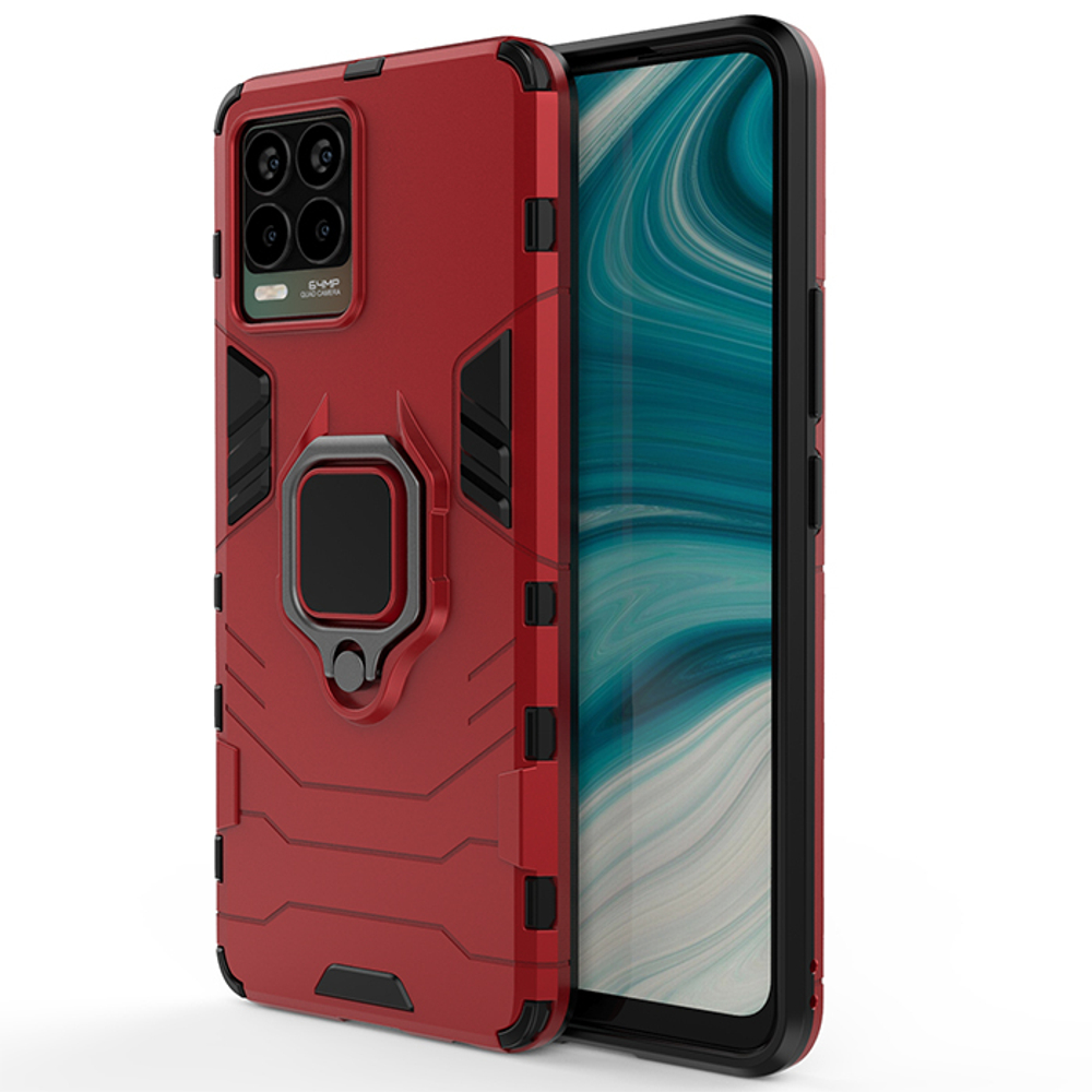 Противоударный чехол с кольцом Panther Case для Realme 8 Pro