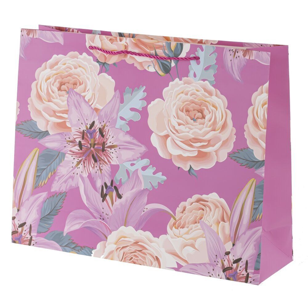 GAEM Пакет подарочный L (бумага 210г/м2, блок микс 12шт), L38,5 W11 H30 см, 4в.