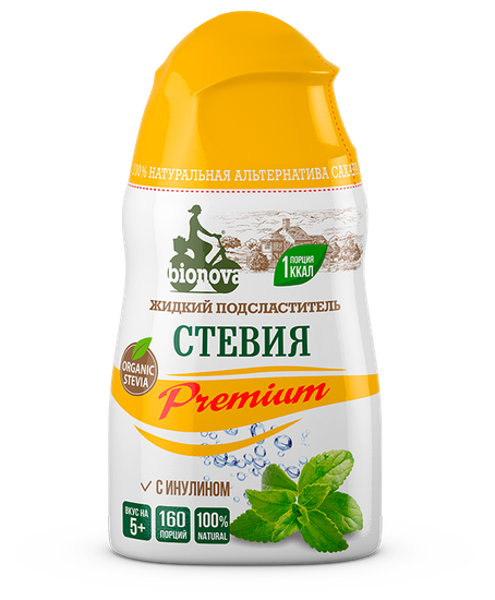 Подсластитель столовый жидкий "Стевия Premium" 80гр.
