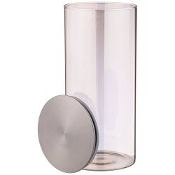 ЕМКОСТЬ ДЛЯ СЫПУЧИХ ПРОДУКТОВ AGNESS "SMOKY" 1700 МЛ ДИАМЕТР=9,5 СМ. ВЫСОТА=27 СМ ЦВЕТ:ДЫМЧАТЫЙ