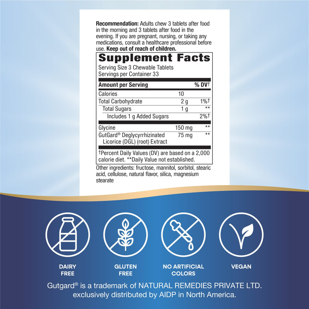 Nature's Way, DGL, солодка, 100 жевательных таблеток