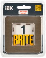BRITE Рамка 1-местная РУ-1-1-Бр металл шампань RE AL IEK