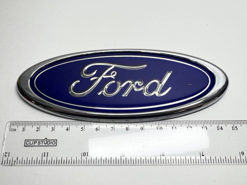 HH-092 / Логотип (шильдик, надпись, эмблема) "Ford" 15 см для крышки багажника / решетки радиатора / капота (1 шт.)