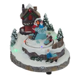 GAEM Фигурка декоративная "Рождество" (подсветка, движение, 3xAA, н/п), L18 W16,5 H16 см