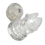 Вибронасадка с клиторальным стимулятором Vibrating Support Plus Instant Activation (Цвет: прозрачный)