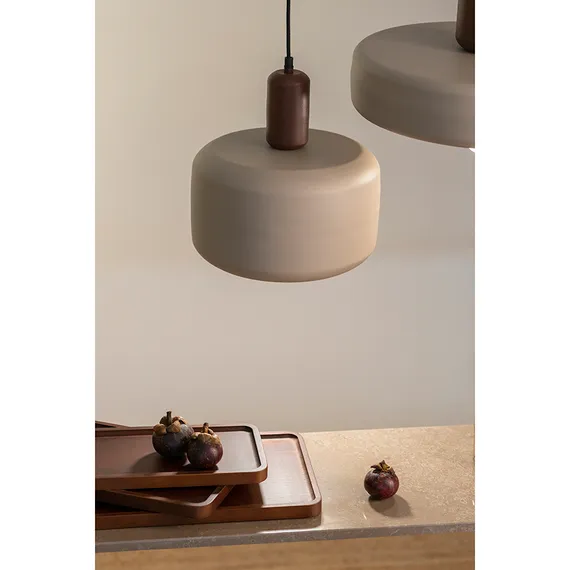 Светильник потолочный Juko, Ø30х32 см, вишневый/бежевый