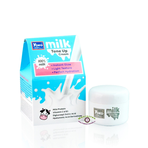 Антивозрастной тонизирующий крем для лица с молочным протеином Cream Q10 Milk Yoko