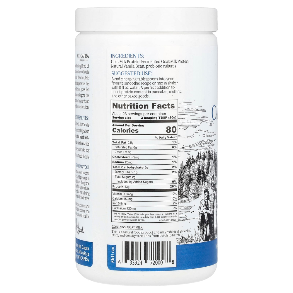 Mt. Capra, Caprotein®, с ванильным вкусом, 453 г (16 унций)