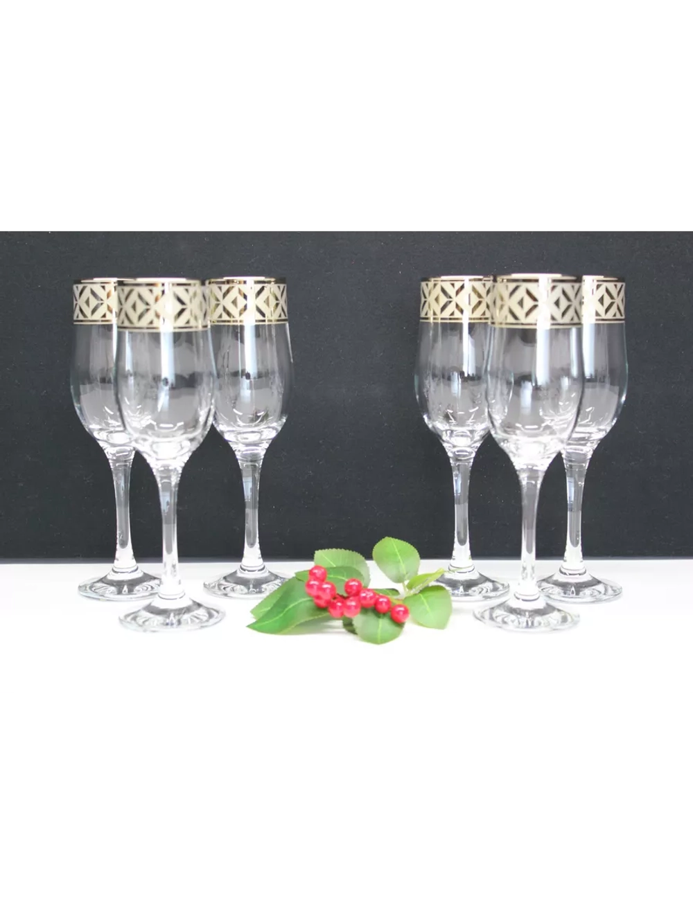 Бокалы для шампанского 6 штук "Геометрия"