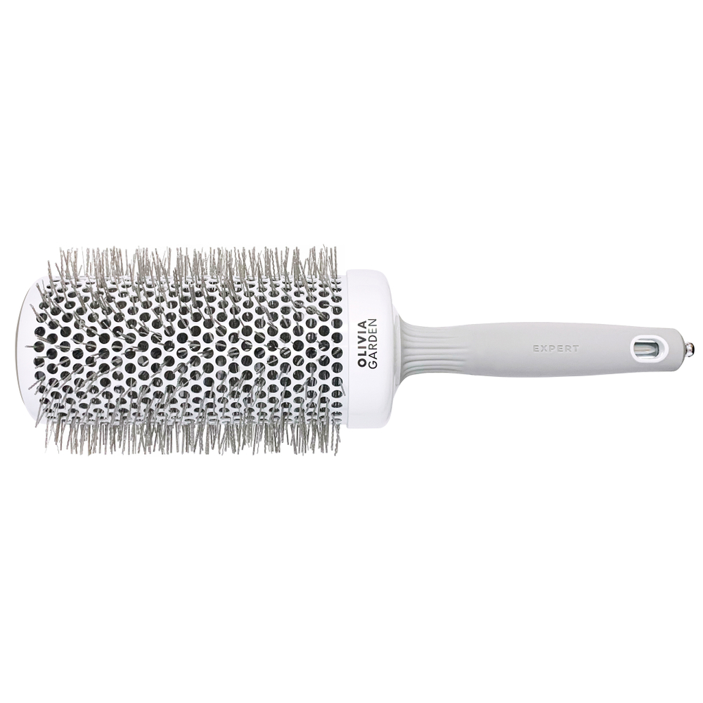 Olivia Garden Термобрашинг EXPERT BLOWOUT SPEED XL Wavy Bristles White&Grey 65 мм Серый