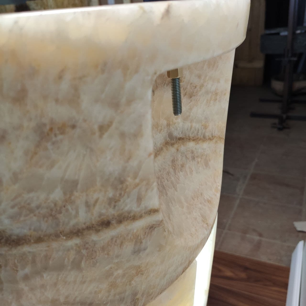 Раковина напольная из оникса Yellow ON-01346 (45*45*90 см)