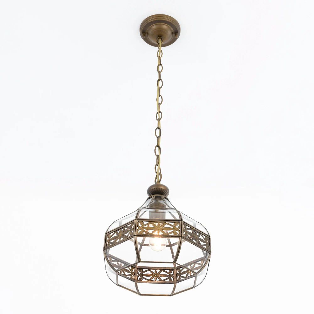 Citilux Гера-2 CL444210 Подвесной светильник витражный Бронза