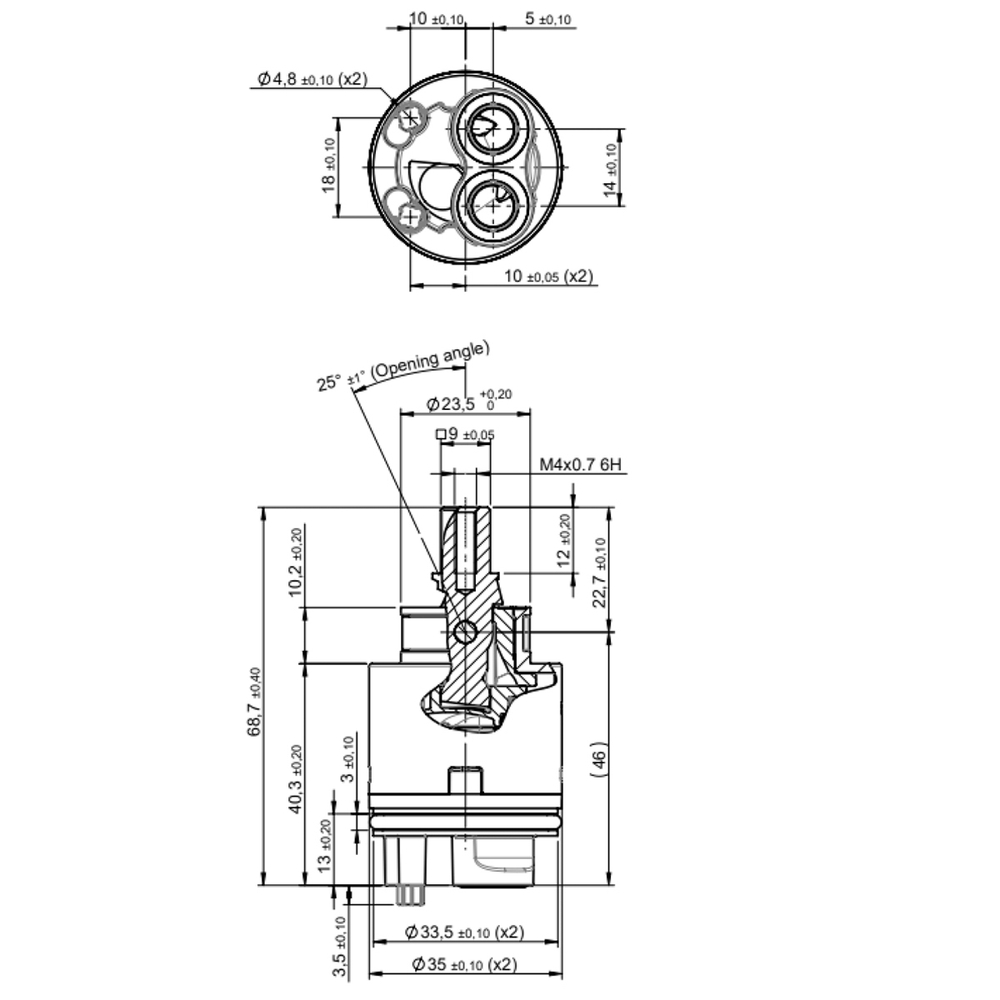 Картридж Lemark SEDAL Cold Start Termaclick Mirror, 35 мм, длинный, LM9152P-BL
