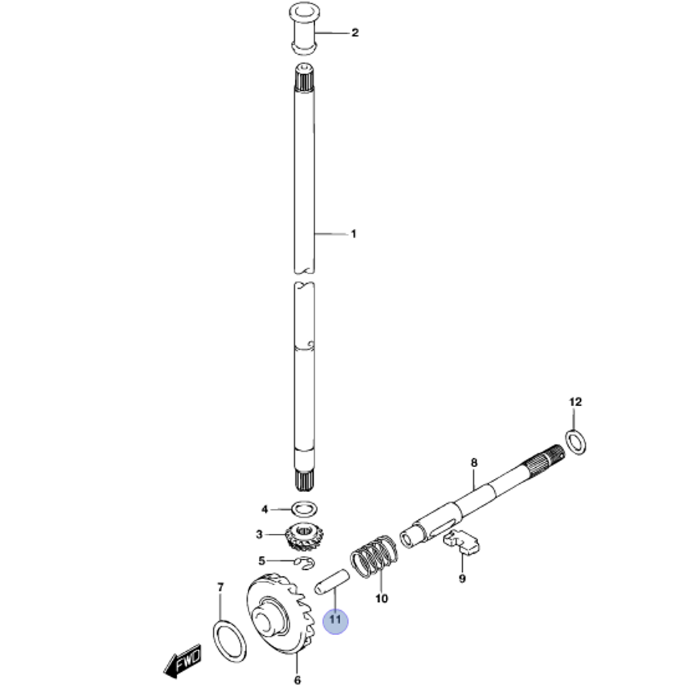 Штифт для лодочных моторов Suzuki DF2.5 57631-97JL0-000