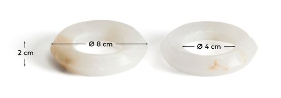 Набор из 2 колец для салфеток Noreli из алебастра