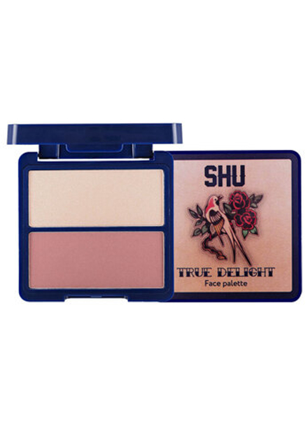 SHU Палетка для скульптурирования лица True Delight, тон №332, Розово-бежевый, 10 гр
