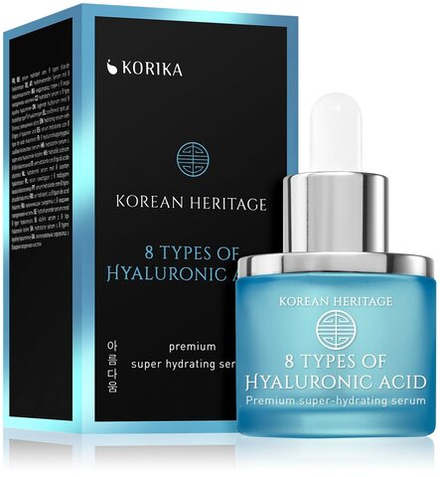 KORIKA Korean Heritage 8 Types of Hyaluronic Acid Premium Super Hydrating Serum - увлажняющая сыворотка для лица с 8 видами гиалуроновой кислоты /  Hydrating Face Serum 30  ml  / GTIN 3760275386328