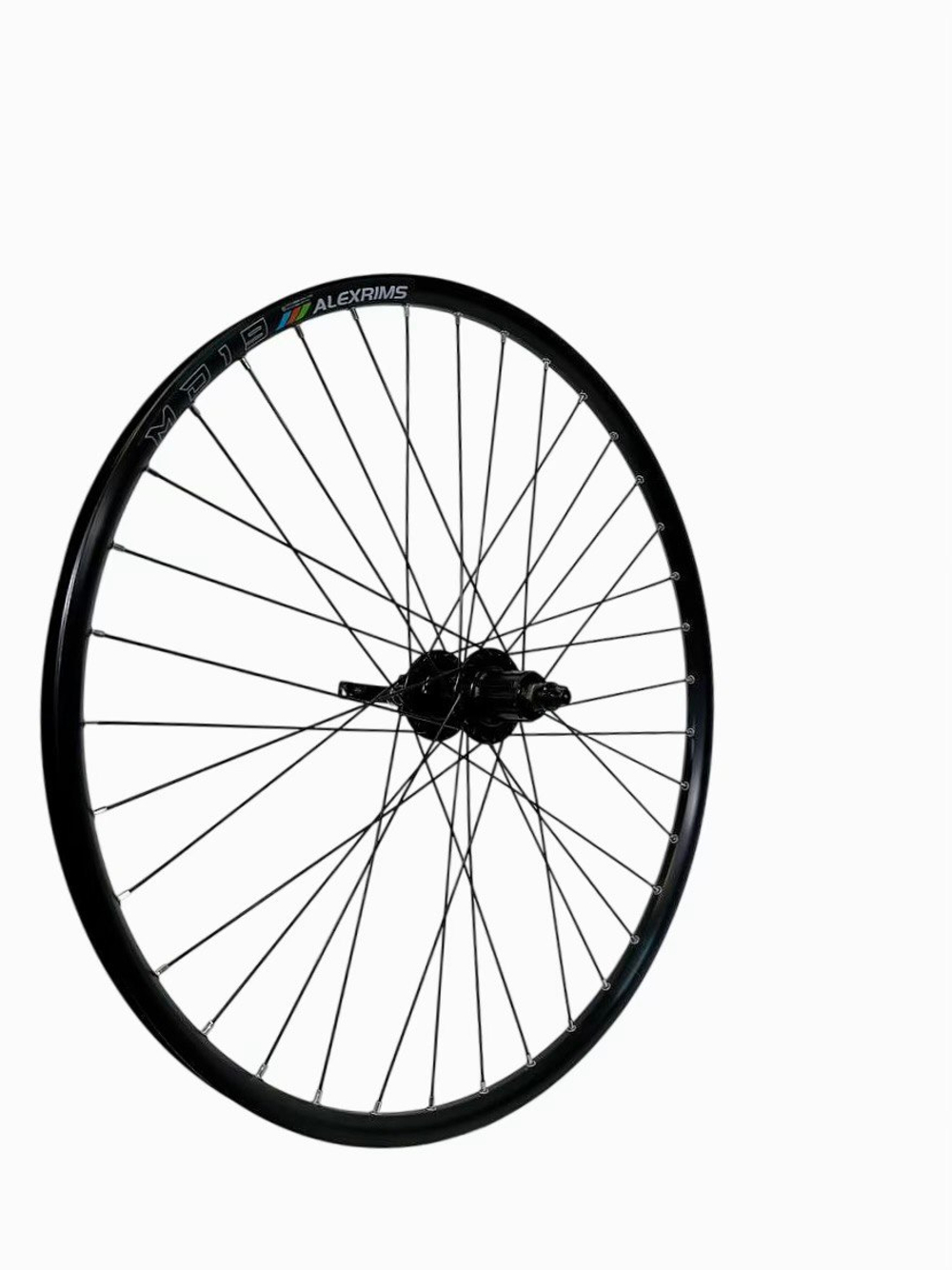 Колесо заднее 26" D ALEXRIMS кассета 9-11 ск. эксцентрик / обод двойной алюм. черн. SSE F/V 19х17 / втулка QUANDO алюм. черн.