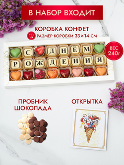 Конфеты шоколадные коробка набор подарочный ручной работы
