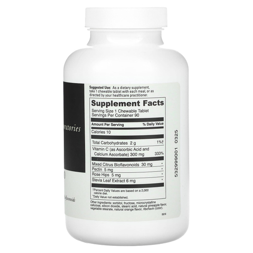 DaVinci Laboratories, Жевательные таблетки C-300, апельсин и ананас, 300 мг, 90 таблеток
