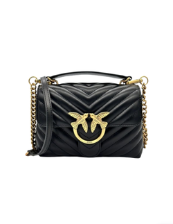 MINI LADY LOVE BAG PUFF CHEVRON - black/gold