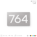 Номер на дверь 764, табличка на дверь для офиса, квартиры, кабинета, аудитории, склада, серая 120х70 мм, Айдентика Технолоджи