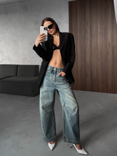 Джинсы широкие женские NOHO