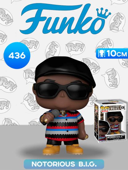 Фигурка Funko POP! Rocks Notorious B.I.G. Notorious B.I.G. Summer '95 (436) 83824 / Фигурка Фанко ПОП! в виде американского рэпера, Notorious B.I.G.