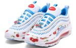 Nike Air Max 97 SE "Cherry" mesh shock absorption, non-slip, wear-resistant low-top running shoes GS white blue red