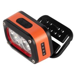 Фонарь налобный светодиодный ЭРА GA-812 Orange аккумуляторный 3+3 Bт сенсорное управление 5 режимов USB type C