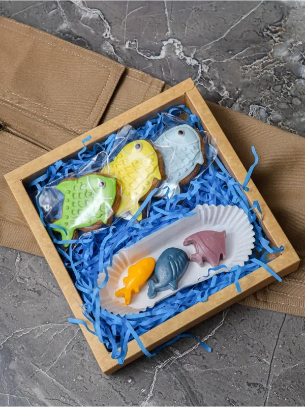 Подарочный набор имбирные пряники и конфеты 