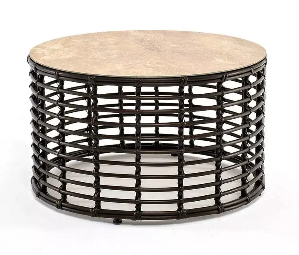 "Парма" журнальный столик из искусственного ротанга, цвет бронзовый