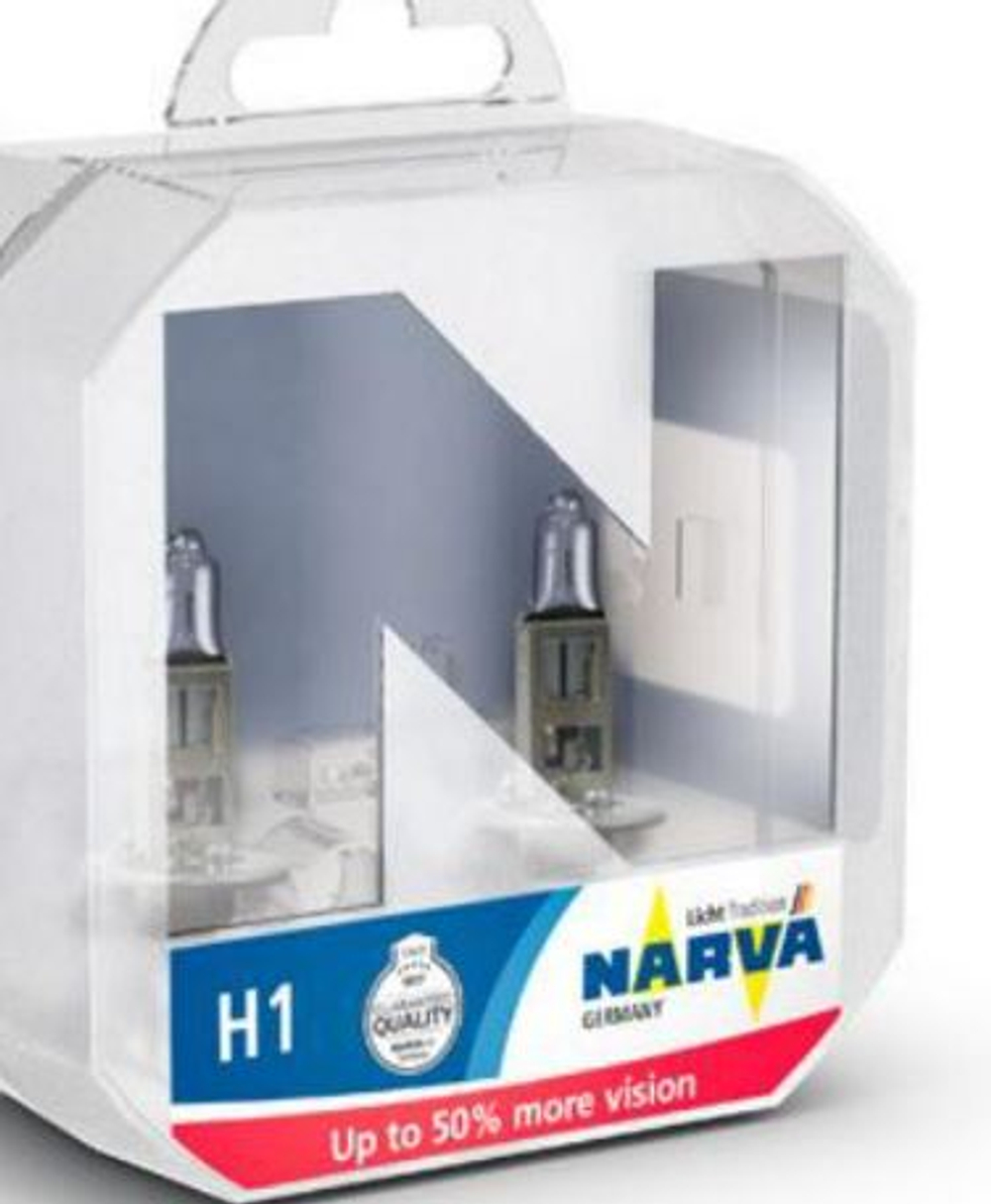 Автолампа H1 12V 55W (P14,5s) Narva RANGE POWER  +50% (кт2шт) 98503\483342100