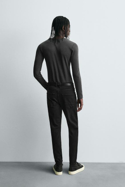 ZARA УКОРОЧЕННЫЕ ДЖИНСЫ SKINNY, ЧЕРНЫЙ