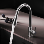 Смеситель для кухни с вытягивающимся изливом, сатин AM.PM X-Joy S F85B07511