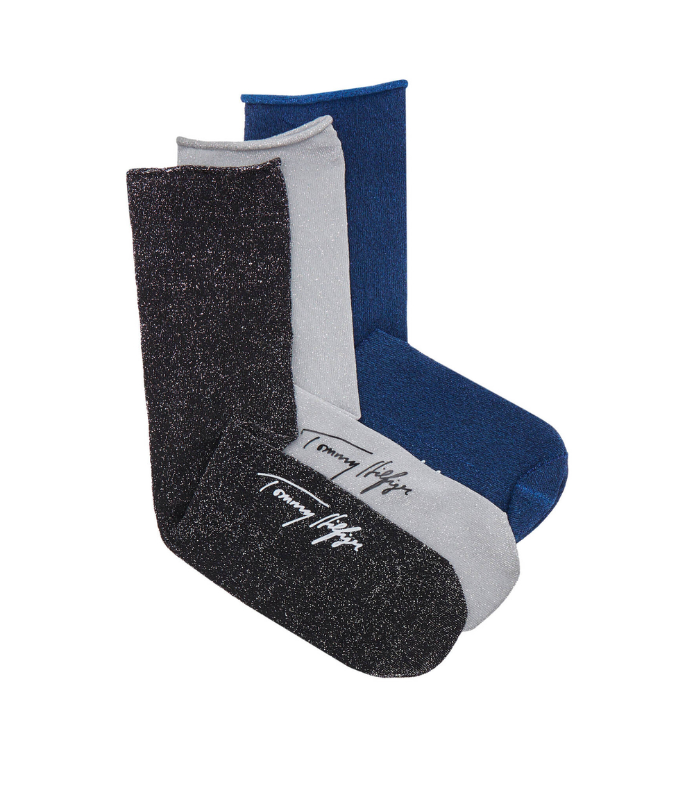 Носки 3 пары GLITTER GIFTING Tommy Hilfiger - черный(701226102)