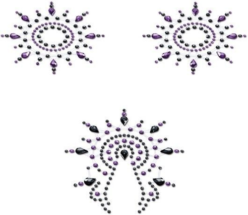 Набор наклеек из фиолетовых и черных страз Petits Joujoux Gloria