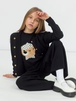 Джемпер для девочки в школу AT1020 черный