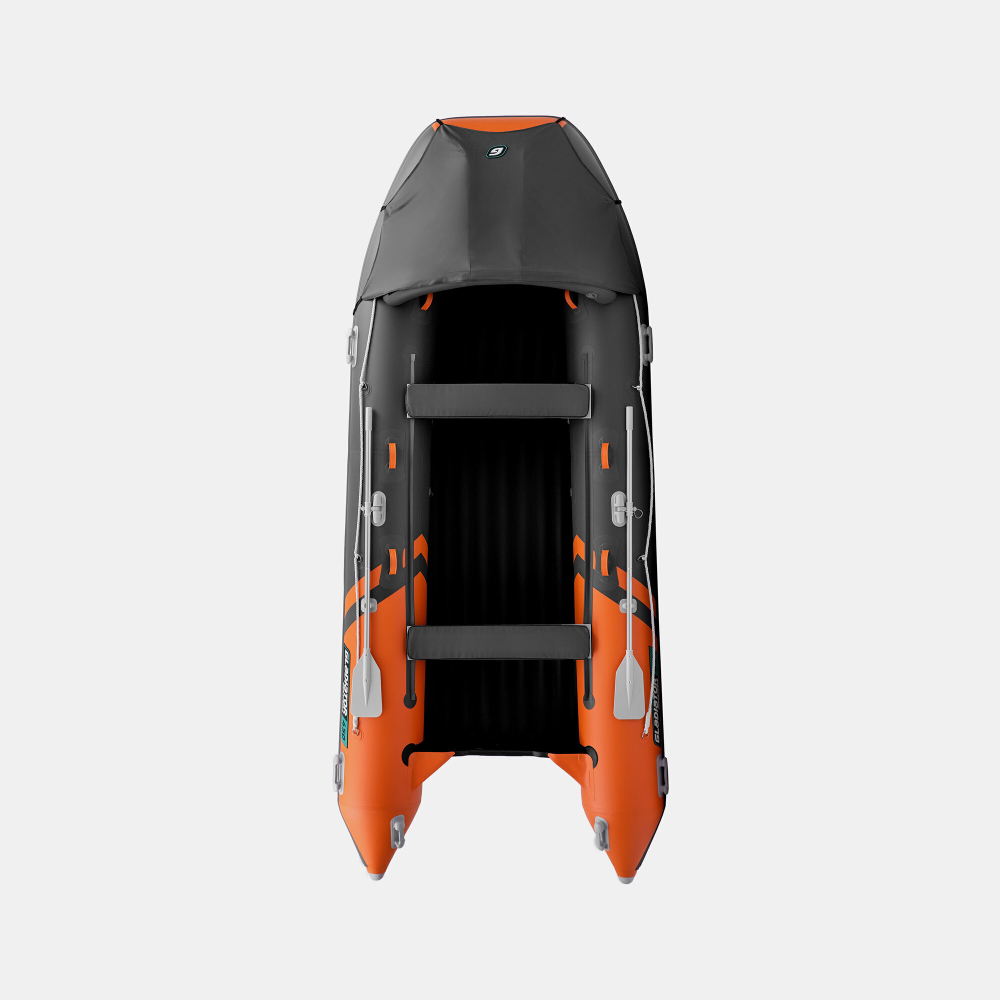 Надувная лодка GLADIATOR E450PRO оранжево-темносерый