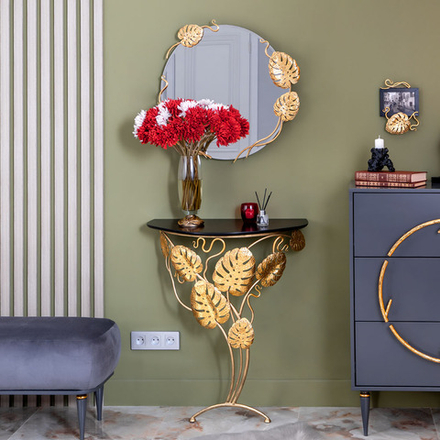 Зеркало настенное Monstera Deliciosa (Монстера) Амбер