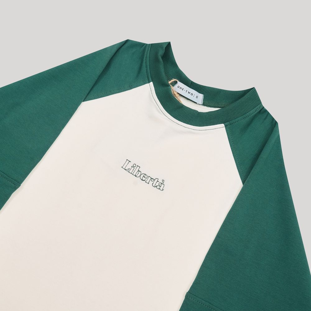 Купить Лонгслив One Two Raglan Duo Ponderosa Pine зеленый Лонгслив One Two Raglan Duo Ponderosa Pine зеленый