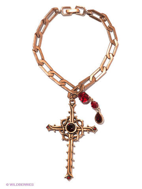 "Молитва" браслет в медном покрытии из коллекции "Готика" от Jenavi с замком карабин