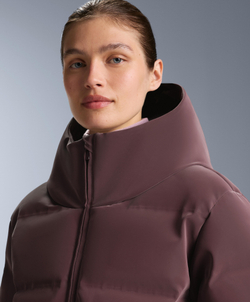 OYSHO Водостойкий пуховик из атласа Minardi Piume SKI, темно-винный