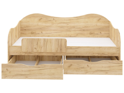 Кровать БОКС 90/2 с ящиками Крафт золотой