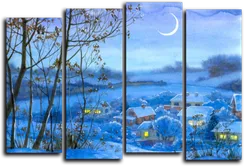 Модульная картина "Глубокий снег"