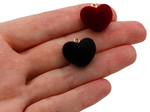 Подвеска Бархатное сердце, 18мм