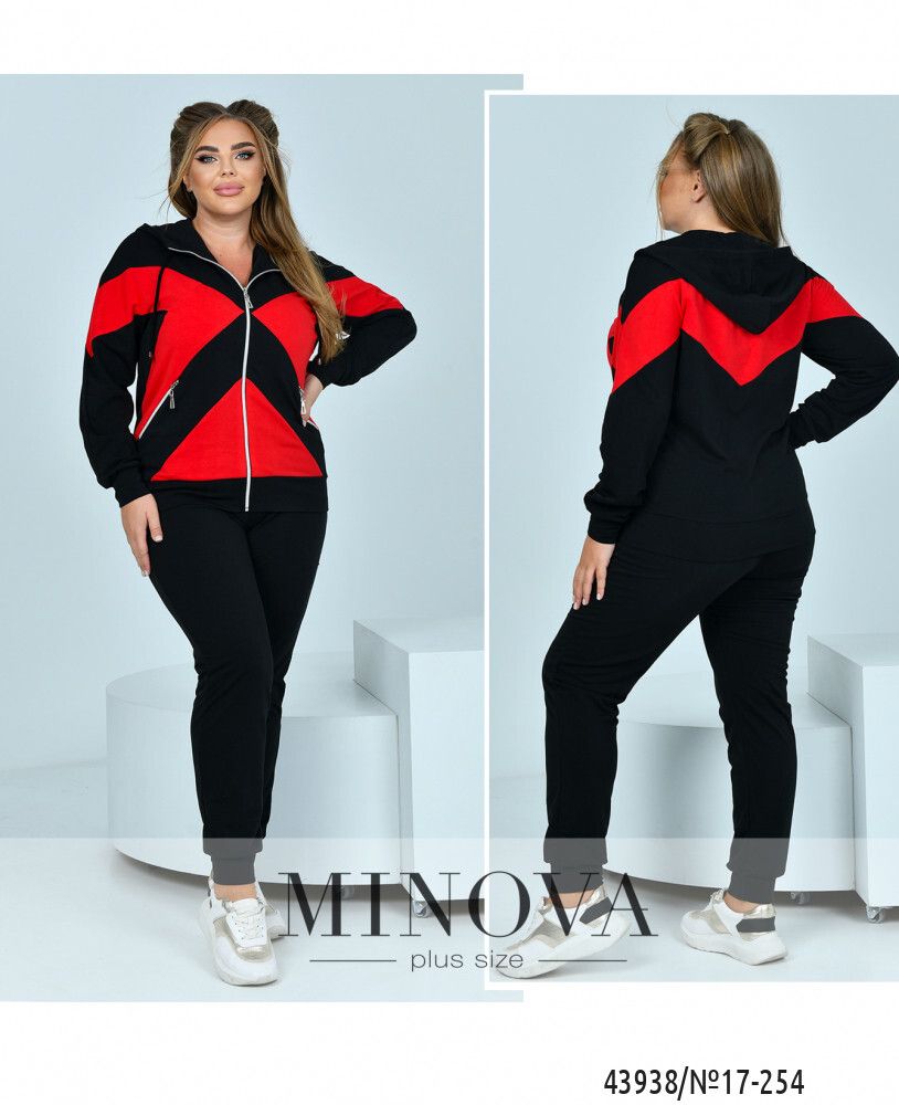 Костюм 17-254-черный-красный Minova