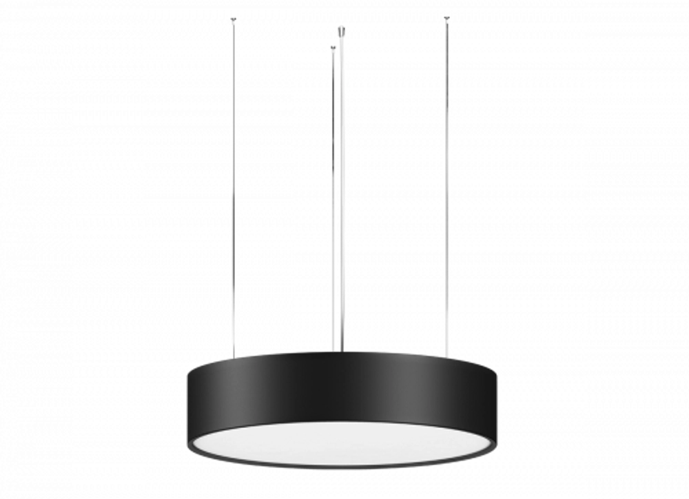 Подвесной светодиодный светильник,  30W,  2600Lm,  3000К,  D400мм,  черный