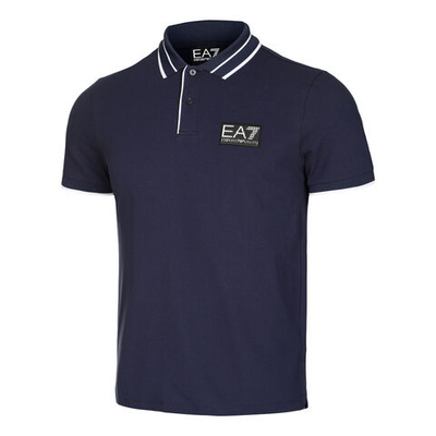 Мужское теннисное поло EA7 Polo Men - Dark Blue