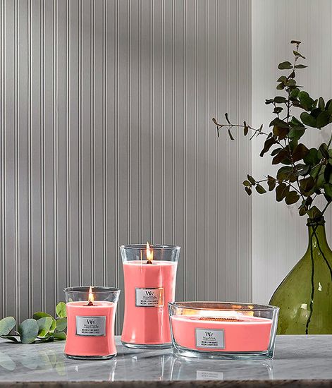 Дыня и розовый кварц, ароматическая свеча эллипс, WoodWick